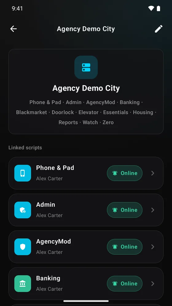 Screenshot of Agency Companion 1