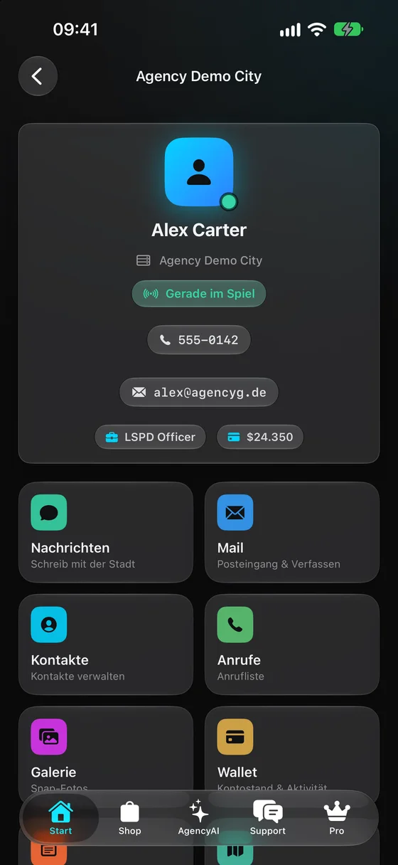 Bildschirmfoto von Agency Companion 1