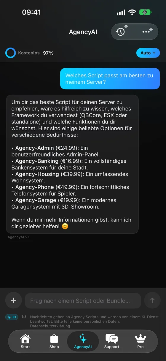 Bildschirmfoto von Agency Companion 3